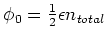 $\phi_0 =
\frac{1}{2} \epsilon n_{total}$